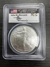 2007-W $1 MS69 SILVER EAGLE PCGS John Mercanti Signature -C41