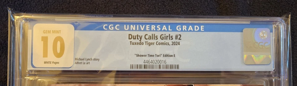 Duty Calls Girls #2 Shower Time Tori Edition E CGC 10 GEM MINT - Image 2 of 2