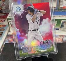 2023 Bowman Zac Veen Sights on September Red Refractor 1/5 1st On Print🔥