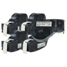 5x Label Tape for Brady M210-LAB M211 Black/White