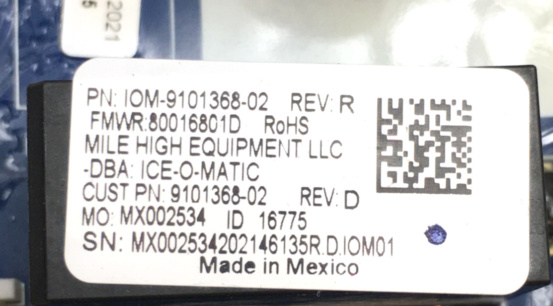 Emerson 6648E000-99 Control Board ICE-O-MATIC IOM-9101368-02 used #P114A