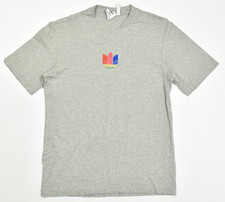 Adidas Originals 3D Trefoil Graphic T-Shirt Gray Men Size S Multicolor Embroider