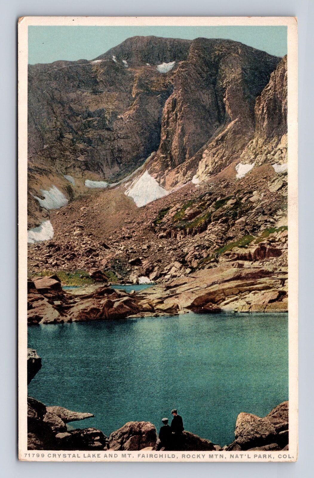 Vintage Rocky Mountain National Park Postcard Crystal Lake Series 71799