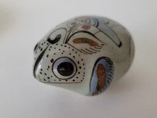Vintage Ken Edwards Mexican Folk Art Pottery Tonala Frog Figurine