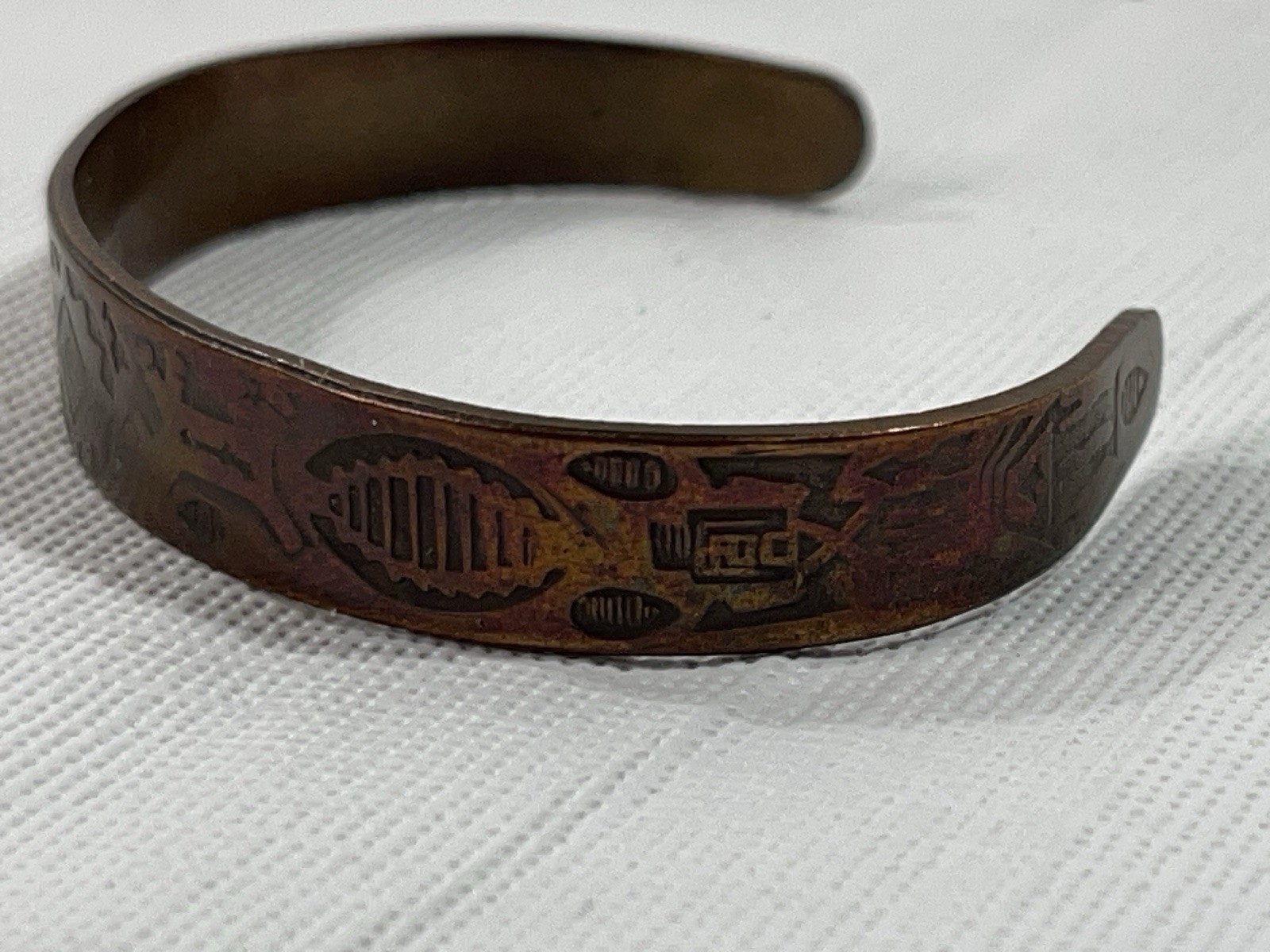 Vintage Solid Copper Cuff Bracelet – Southwestern… - image 4