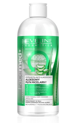 5901761958836 Eveline Cosmetics Facemed+ 3w1 odświeżająco-łagodzący aloesowy pły