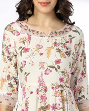 Women Floral Print Fit  Flare Dress