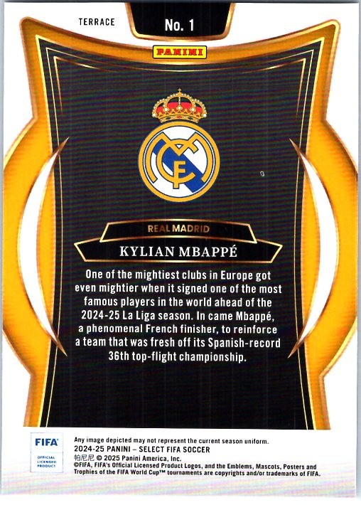 Autocollant Panini Foot 2024 Ligue 1 Kylian Mbappé N°351 FOIL Paris PSG - Neuf
