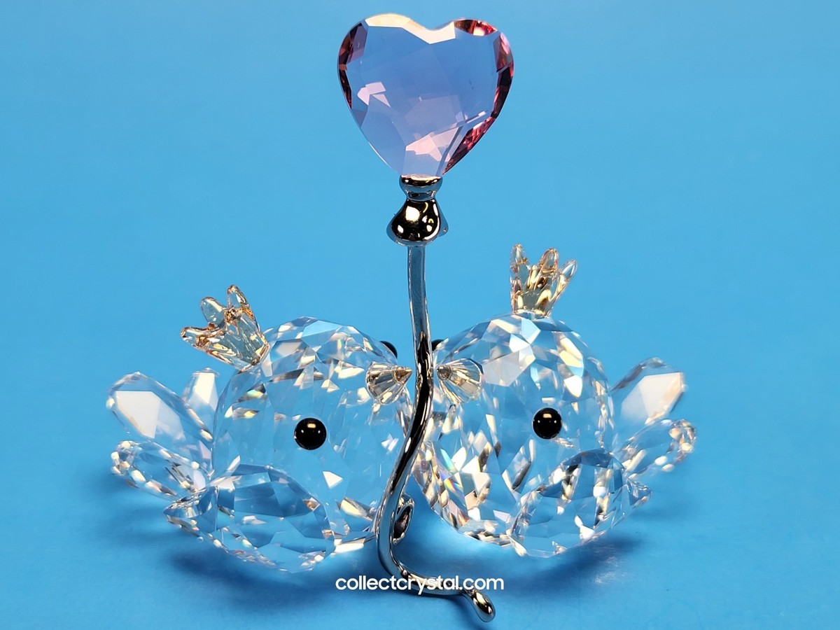 Swarovski Crystal LOVE BIRDS Pink Heart Figurine # 5492226