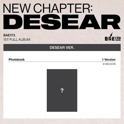 BAE173 NEW CHAPTER:DESEAR 1st Full Album DESEAR Ver/Foto Buch+3 Karte+Poster+etc