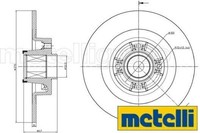 2X Bremsscheibe Metelli 23-0804 2 Bremsscheiben Hinterachse Hinten FüR Renault