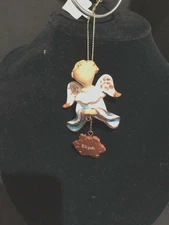 Blue Prayer Angel Elijah Orn by the Encore Group made by Russ Berrie NEW