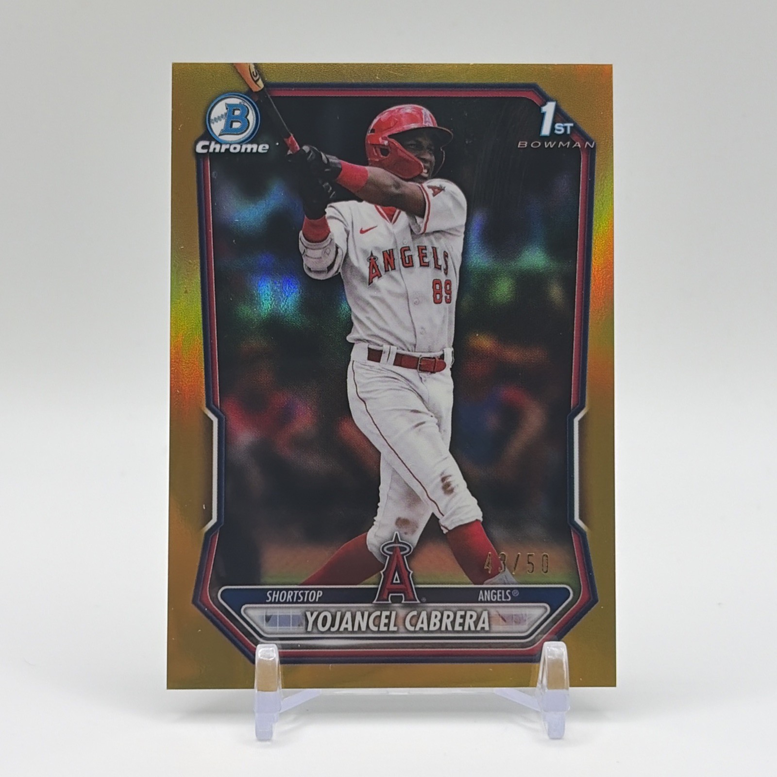 2026 Bowman - Chrome Prospects Yojancel Cabrera #BCP-3 Gold Refractor /50 (RC)