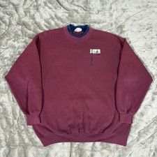 Vintage Lee Heavyweight Sweatshirt Mens XL Burgundy Crewneck Relaxed 90s USA