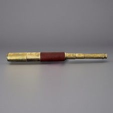 Antico cannocchiale da marina in ottone primi 900 Idea Regalo Certificato