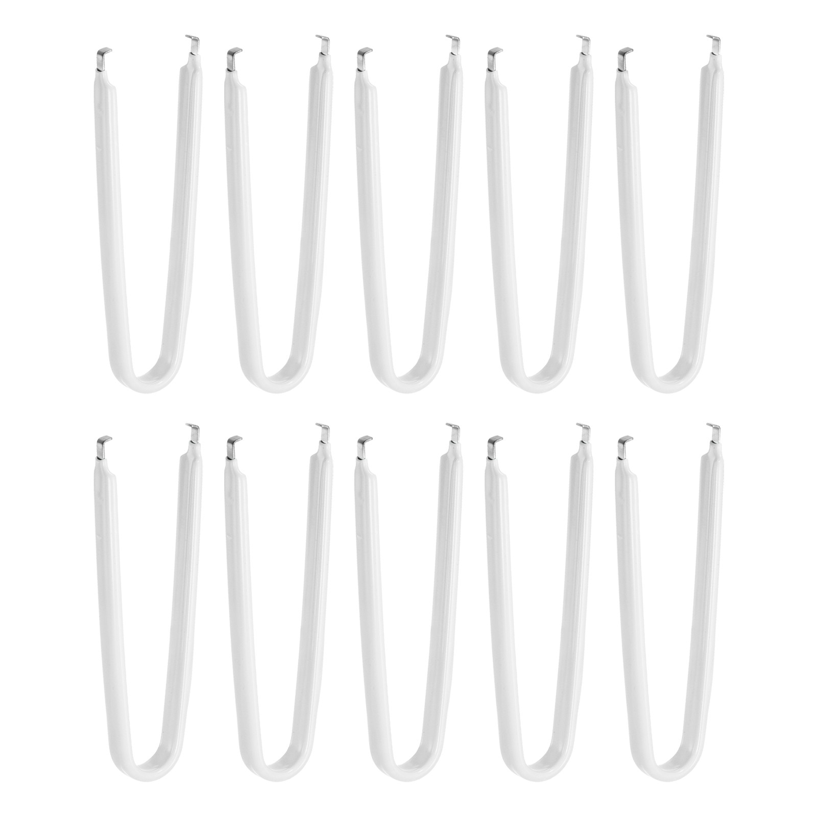 10Pcs IC Chip Extractor IC U Shape Puller Stainless Steel Insulated Grip, White