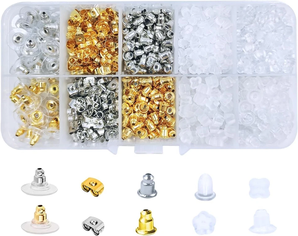 Pendiente seguro de plástico mariposa con forma de bala de goma transparente 1080 un. Foto 2 de 4