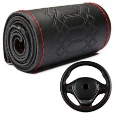Car Steering Wheel Cover Universal Fit Round Stitch Steering Wheel Wrap Thin ...
