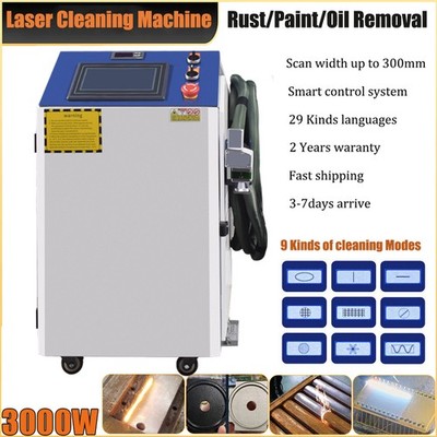 3000W BWT Laser Cleaning Machine Remove Oil Paint Laser Rust Removal Tool 380V