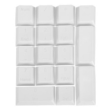 17 Key PBT Keycap Set Mechanical Numeric Keypads for Keyboard White