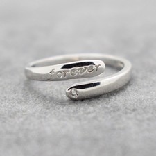 Silver Ring Womens Adjustable Rings Plated Wedding Engagement Thumb Jewellery