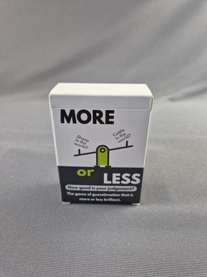 More or Less Kartenspiel How Good Is Your Judgement Erstausgabe 1 Stück pädagogisch