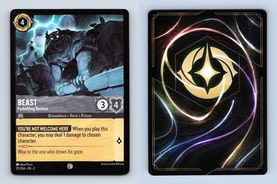 Beast #171/204 Lorcana Rise Of The Floodborn 2023 Disney Common TCG