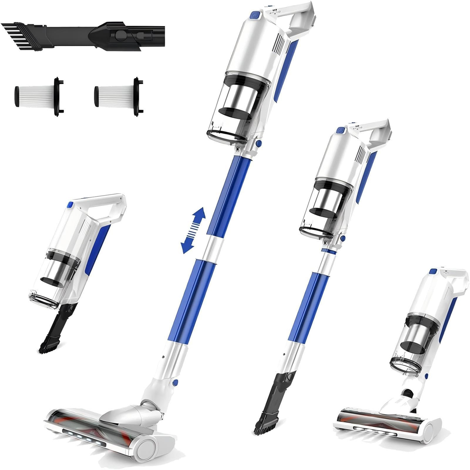 Upgraded Strong Suction Cordless Vacuum Cleaner with Brushless Motor Stick Design