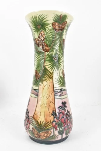 Moorcroft Pottery Large Vase, 'Furzey Hill' pattern by Rachel Bishop. 1999. 30cm
