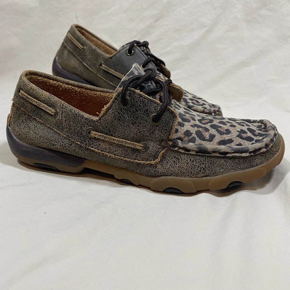 Zapatos de barco Twisted X para mujer WDM0057 sin usar, en caja, cuero marrón TALLA 9M Foto 2 de 4