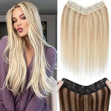 One Piece 100% Real Remy Human Hair Clip In Hair Extensions 3/4 Head Thick SOFT