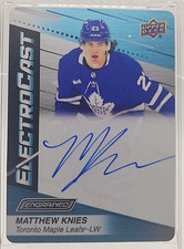 DEFECTS: 2023-24 UD Engrained #EC-18 Electrocast Metal Matthew Knies Auto Plate
