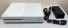 MICROSOFT XBOX ONE 500GB CONSOLE & LEADS NO CONTROLLER WHITE WORKS PERFECT