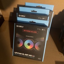 2 Lian Li Uni Fan SL-INF 140 RGB  Reverse Bla...