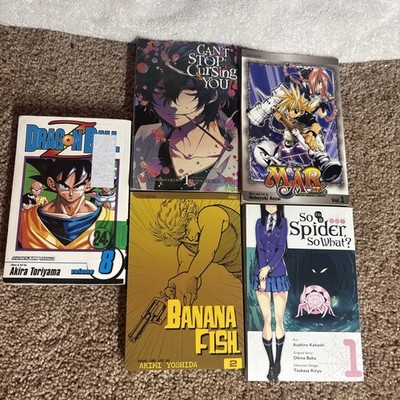 Manga Book Lot Random Set of 5 Paperback Books 