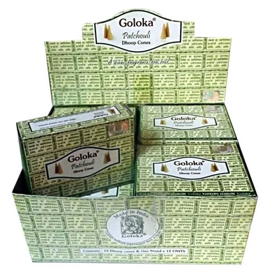 Encens Goloka Patchouli 12 x 10 Cônes