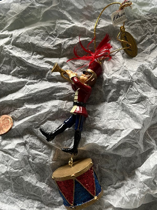 Katherine’s Collection Monkey Playing A Trumpet Standing On A Drum Christmas Or 