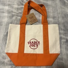 AUTHENTIC - NEW Trader Joe's mini tote bag - Crew EXCLUSIVE - VERY LIMITED