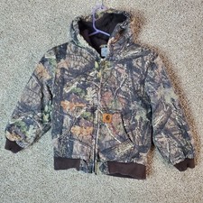 Carhartt Youth/Kids Small 8-9 Mossy Oak Camo Hooded Active Jacket Coat...