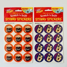 TREND Scratch n Sniff RETRO STINKY STICKERS ROOT BEER + MILK SHAKE 2 pack