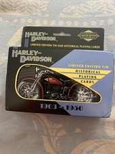 Harley-Davidson 1903-1950 2 Decks Playing Cards  In  Tin With Original Box 1997