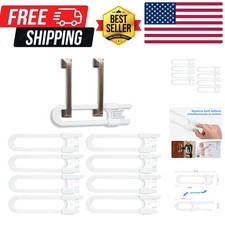8 Pack Baby Sliding Cabinet Locks - Adjustable U Shaped Child Safety Locks,Ch...