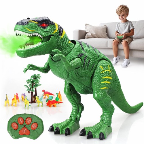 Remote Control Dinosaur Toys for Kids 3-5 5-7, Light Up & Realistic Roaring S...