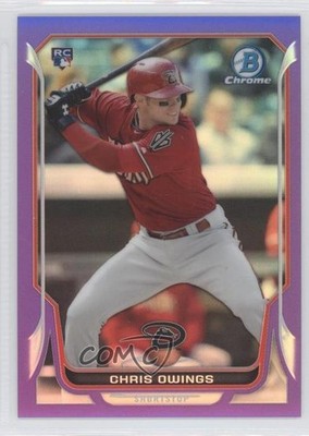 2014 Bowman Chrome Purple Refractor 21/150 Chris Owings #24 Rookie RC 0w7