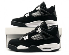 Jordan 4 Retro "White Thunder" Mid Top Basketball Shoes US Men's Size 7-12
