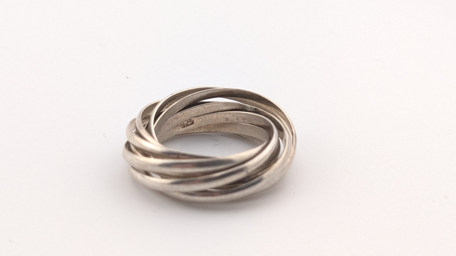 Vintage Sterling Silver Ring Interlocking Intertw… - image 2