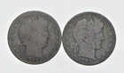1892-1915 Lot 2 1907 1899 Barber 90% Half Dollars - Coin Collection *058
