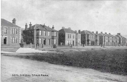 TREPPENPARK GIRVAN UNGEBRAUCHT S/W POSTKARTE UM 1905 REF 5282