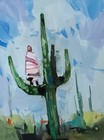 Jose Trujillo Fine Art PRINT 16x20 Collectible Artist Painting Saguaro Desert