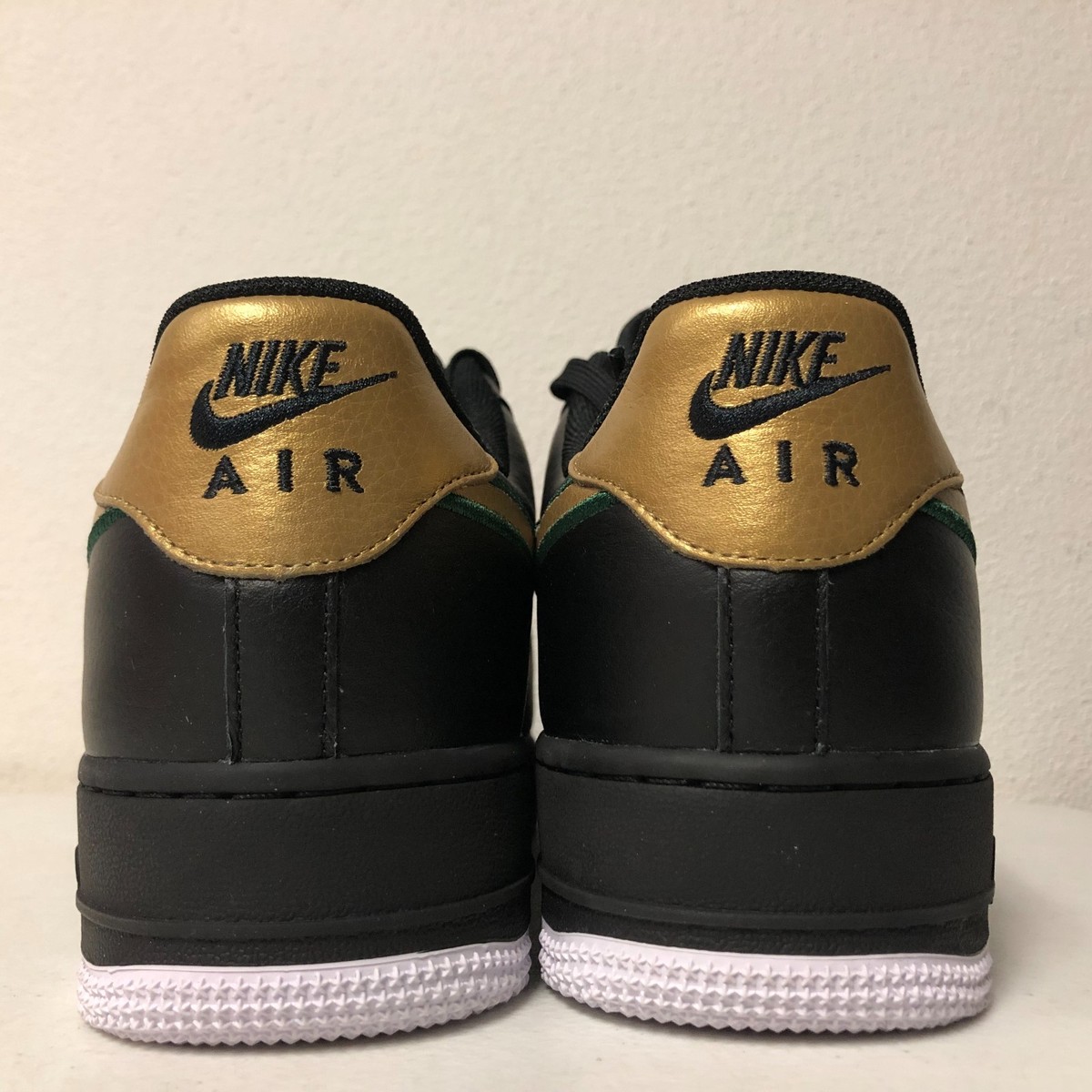 Nike By You Air Force 1 Low Black White Gold HF0659-900 Men's Size